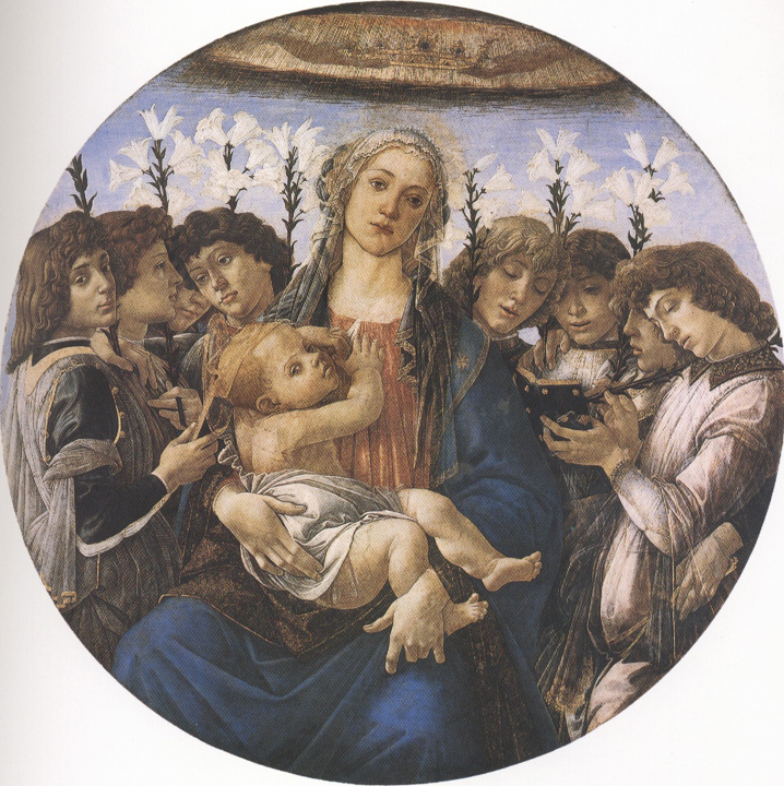 Sandro Botticelli Madonna and Child with eight Angels or Raczinskj Tondo (mk36)